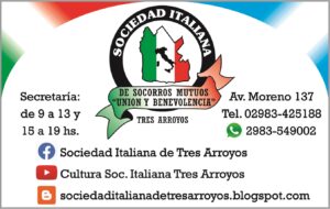 Habrá Asamblea General Ordinaria en la Sociedad Italiana
