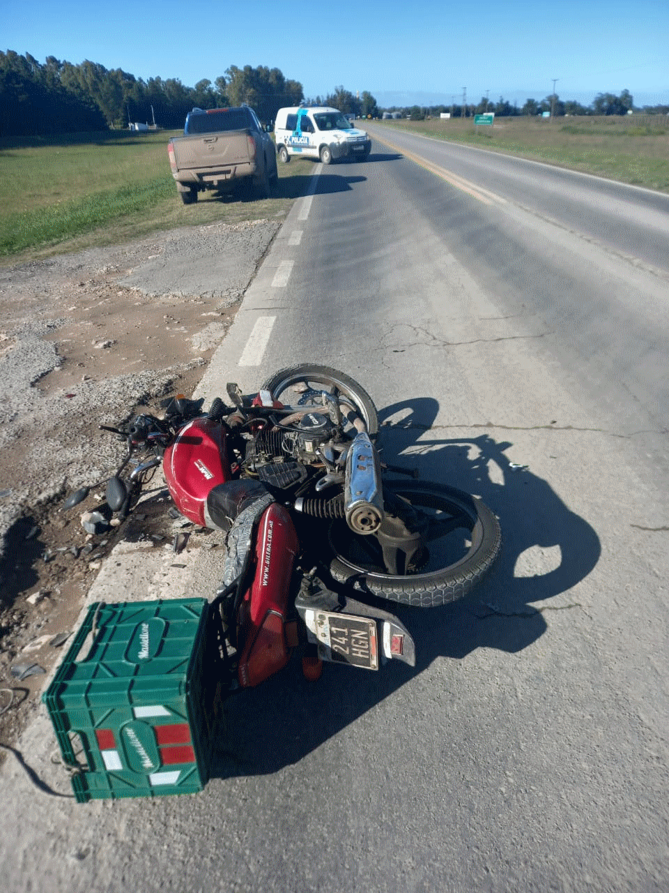 Motociclista Hospitalizado Tras Accidente En La Salida De La Escuela Agropecuaria Lu24 3124