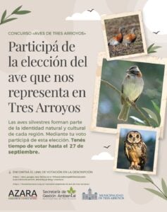 Convocatoria para el Concurso “Aves de Tres Arroyos”