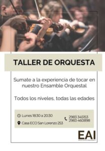Espacio Artístico Independiente convoca a músicos para integrarse a la Orquesta