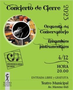 Concierto de cierre del año del Conservatorio de Música de Tres Arroyos