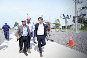 Kicillof inauguró obras de pavimentación y una nueva estación transformadora en Coronel Suárez