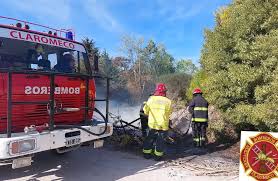 Bomberos de Claromecó controlaron incendio en la ruta 73