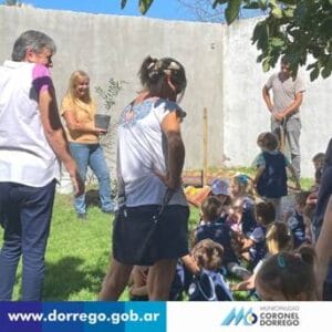 Implantan olivos en los jardines de infantes de Dorrego