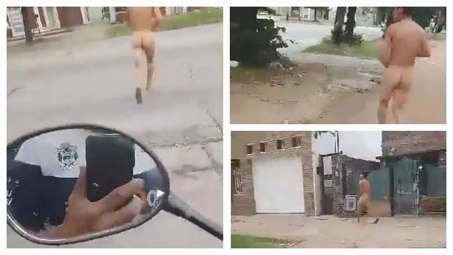 La Plata: Lo encontró robando en su casa y lo obligó a correr desnudo por las calles (videos)