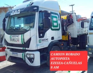 Robaron un camión en la autopista Ezeiza –Cañuelas