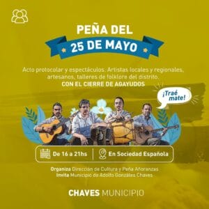 Gonzales Chaves se prepara para celebrar el 25 de Mayo