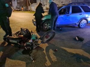 Accidente de tránsito: Motociclista dado de alta luego de pasar por el Hospital (videos)