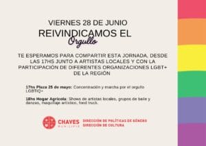 Primera marcha del Orgullo LGTB+ en Adolfo Gonzales Chaves