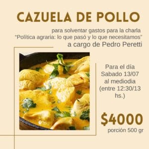 “La Patriada” organiza charla de Pedro Peretti y vende cazuela de pollo