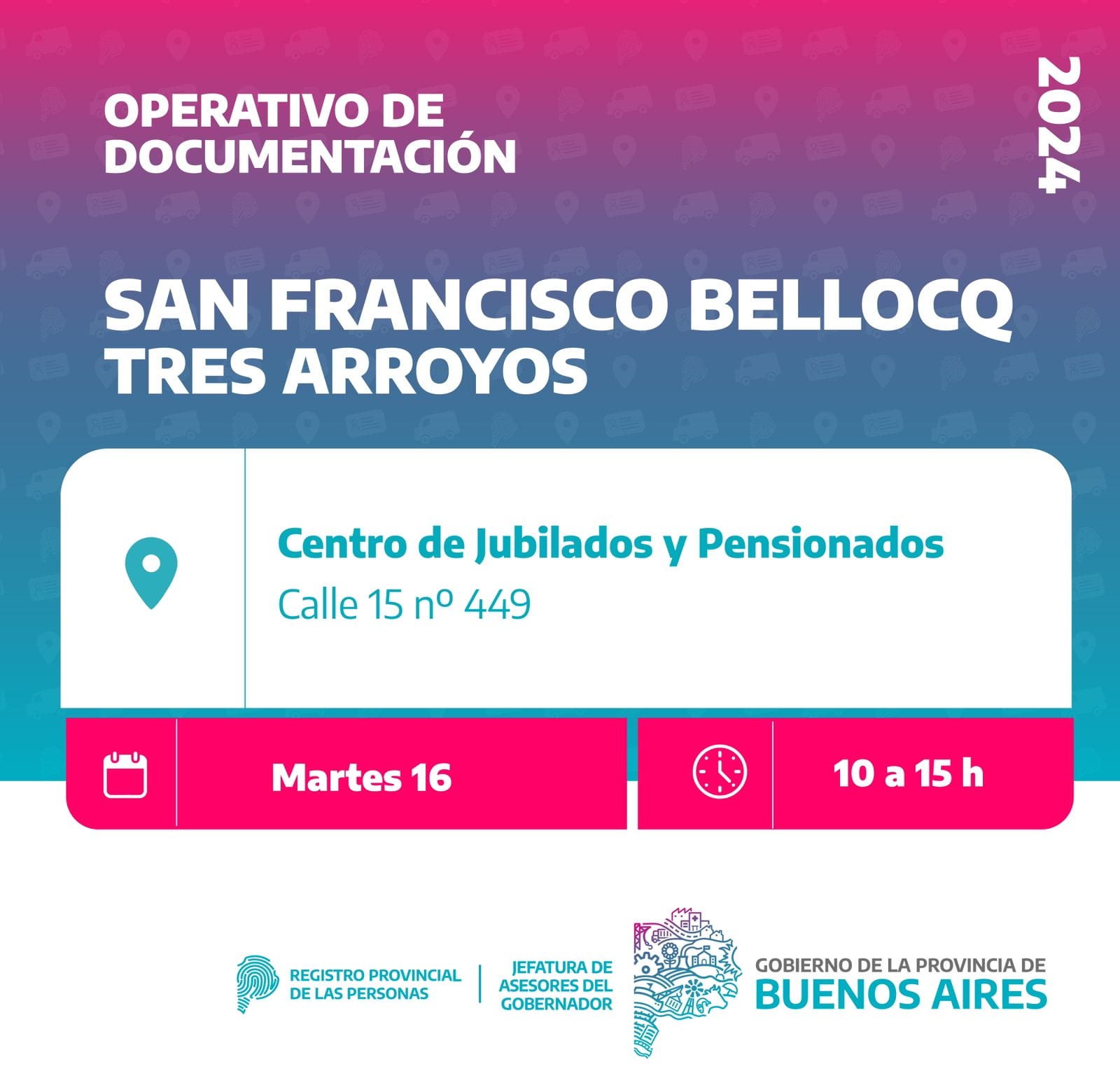 El Operativo de Documentación arriba a San Francisco de Bellocq