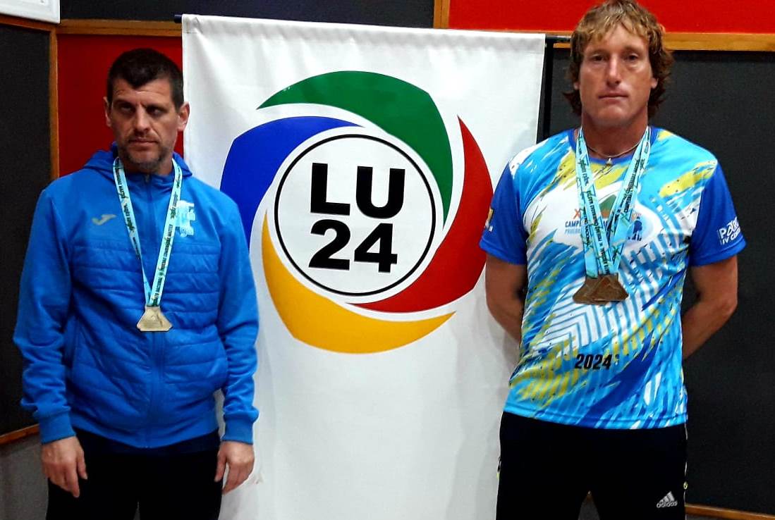 Los atletas Luciano Saltapé y Sebastián Alonso visitaron Lu 24