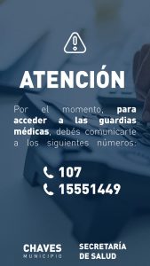 Chaves: Números provisionales para guardias médicas