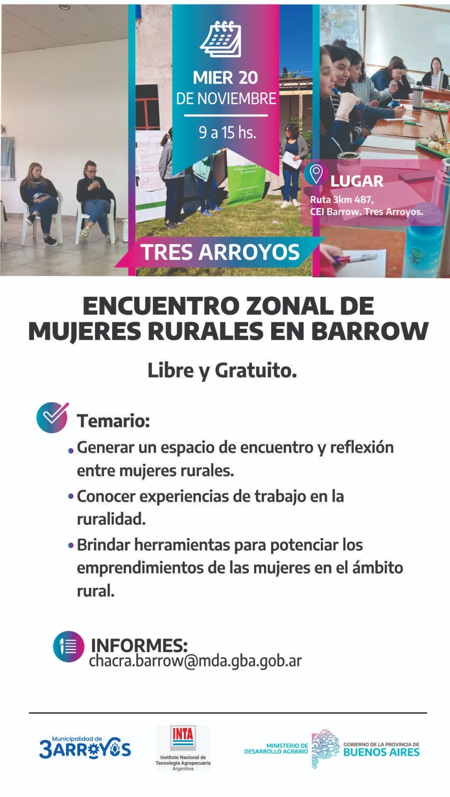 Encuentro regional de Mujeres Rurales en la Chacra Barrow