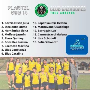 Hockey sobre césped: Cazadores disputa el Regional de Clubes Sub 14