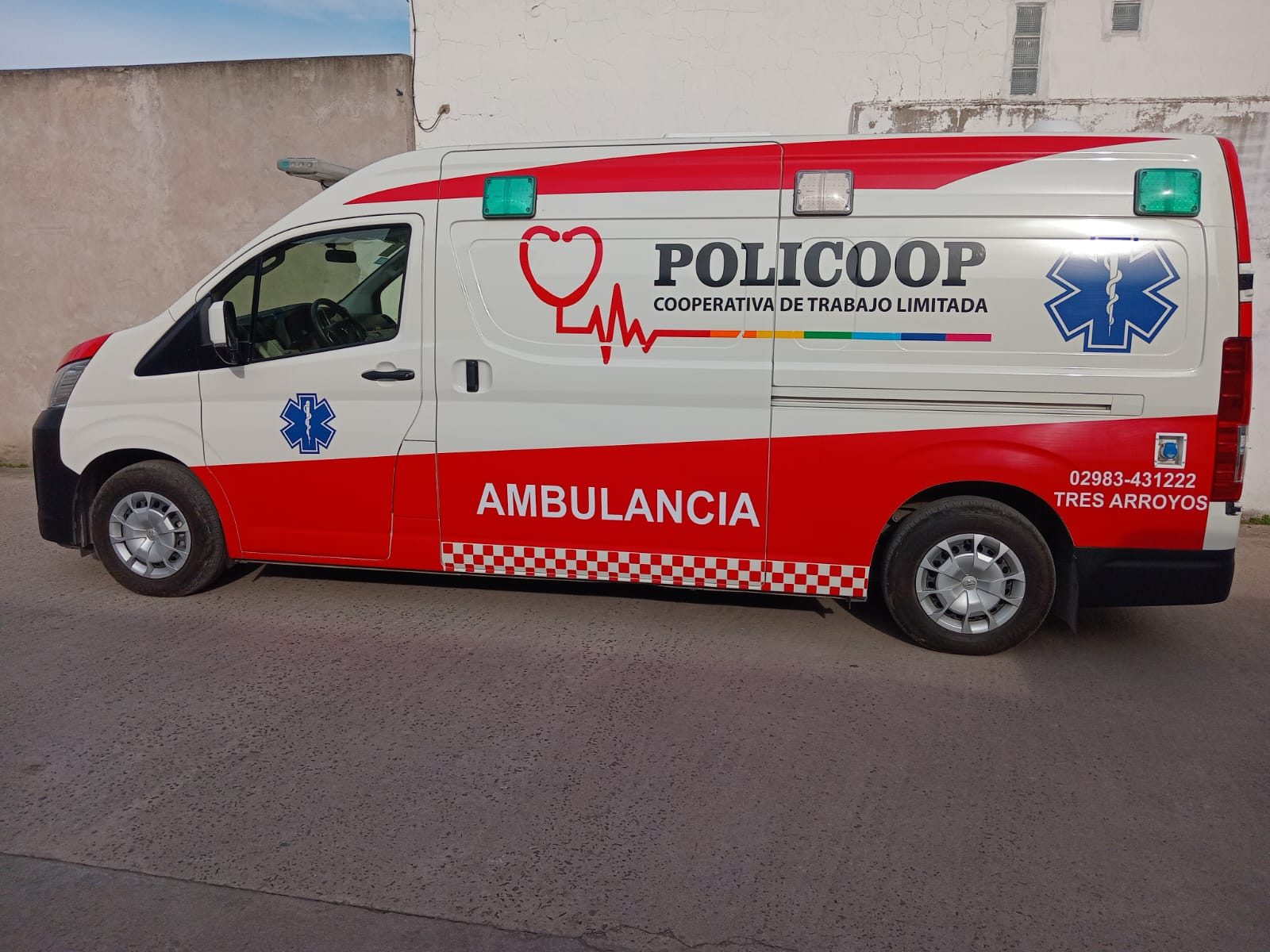 Policoop incorpora este jueves la nueva ambulancia de servicio de traslado