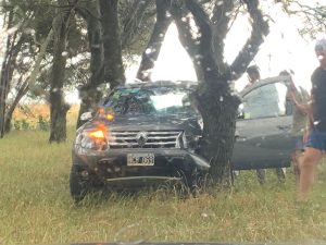 En medio de las intensas precipitaciones: Importante accidente de tránsito en Ruta 73 (videos)