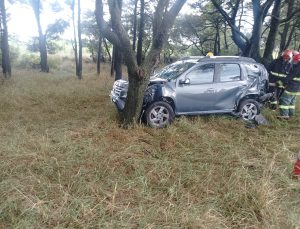 En medio de las intensas precipitaciones: Importante accidente de tránsito en Ruta 73 (videos)