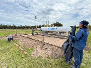 Comenzaron obras de ampliación de plantas de gas en Claromecó y Orense