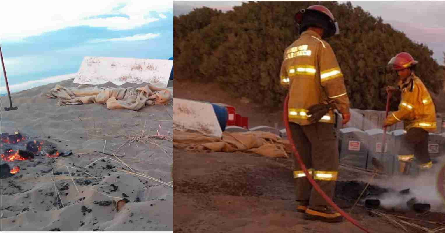 Incendios vandálicos en la costanera de Claromecó